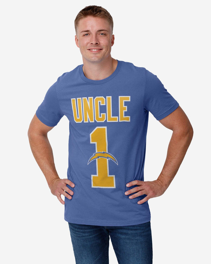 Los Angeles Chargers Number 1 Uncle T-Shirt FOCO - FOCO.com