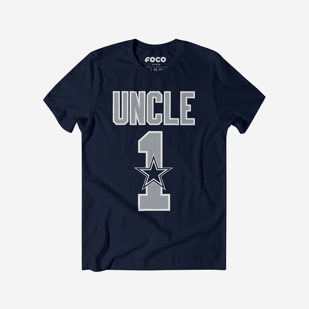 Dallas Cowboys Number 1 Uncle T-Shirt FOCO S - FOCO.com
