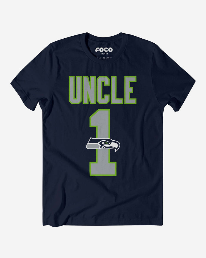 Seattle Seahawks Number 1 Uncle T-Shirt FOCO S - FOCO.com