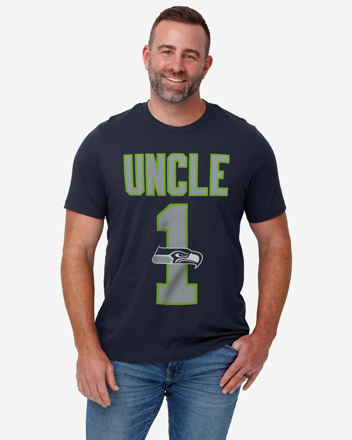 Seattle Seahawks Number 1 Uncle T-Shirt FOCO - FOCO.com