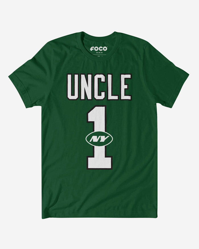New York Jets Number 1 Uncle T-Shirt FOCO S - FOCO.com
