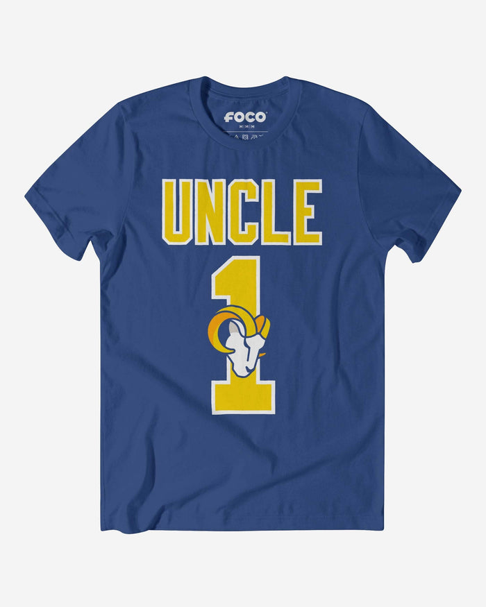 Los Angeles Rams Number 1 Uncle T-Shirt FOCO S - FOCO.com