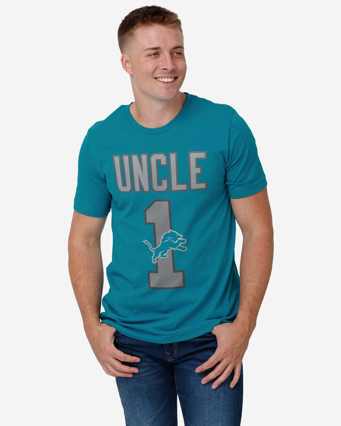 Detroit Lions Number 1 Uncle T-Shirt FOCO - FOCO.com