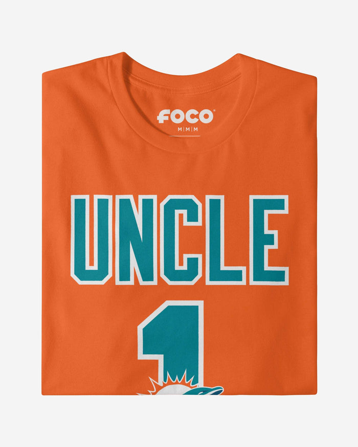 Miami Dolphins Number 1 Uncle T-Shirt FOCO - FOCO.com