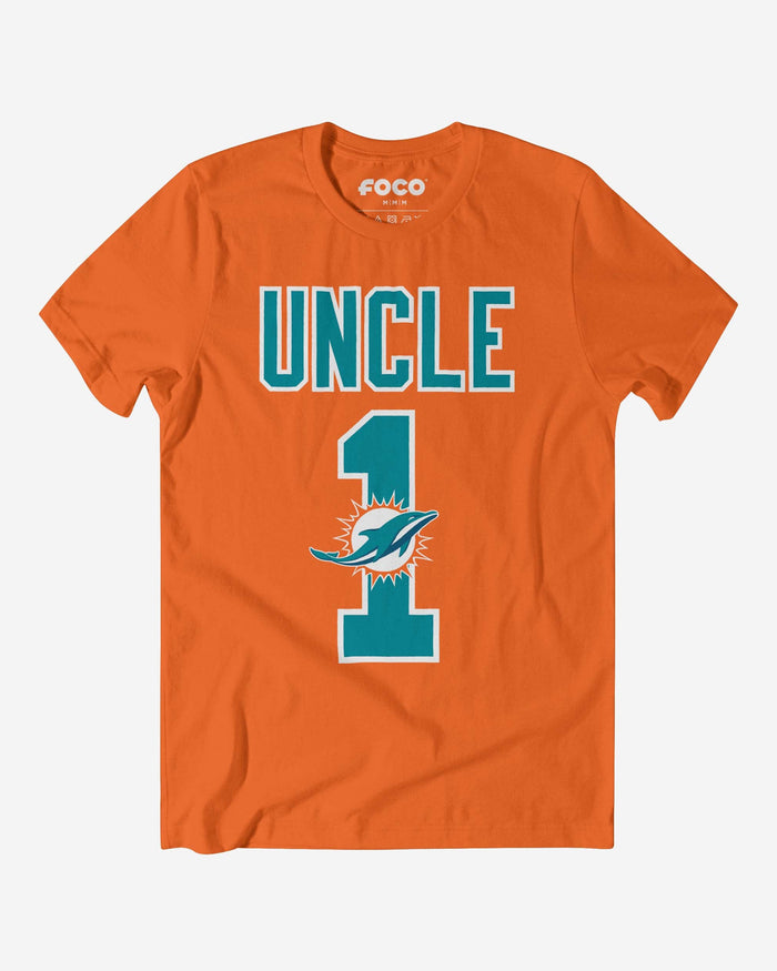 Miami Dolphins Number 1 Uncle T-Shirt FOCO S - FOCO.com