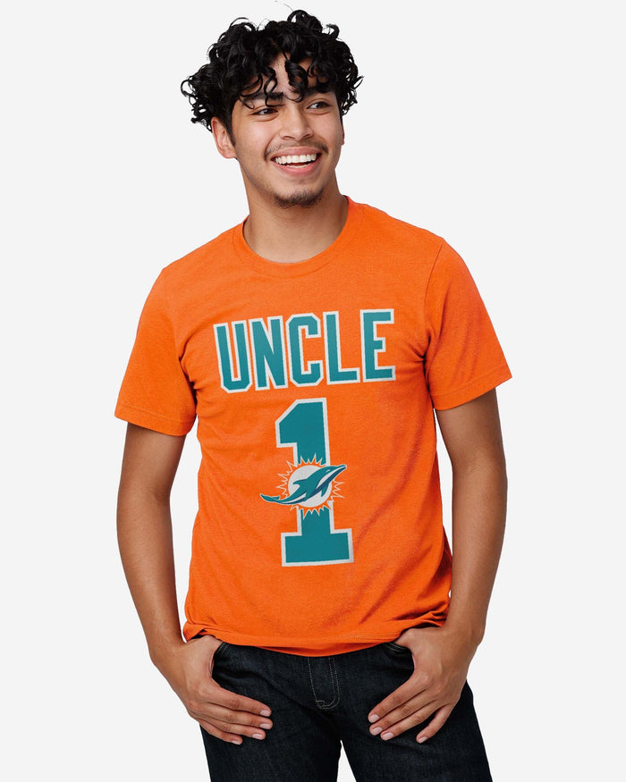 Miami Dolphins Number 1 Uncle T-Shirt FOCO - FOCO.com