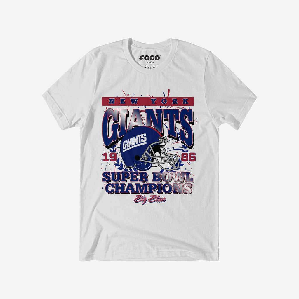 New York Giants Super Bowl XXI Champions T-Shirt FOCO S - FOCO.com