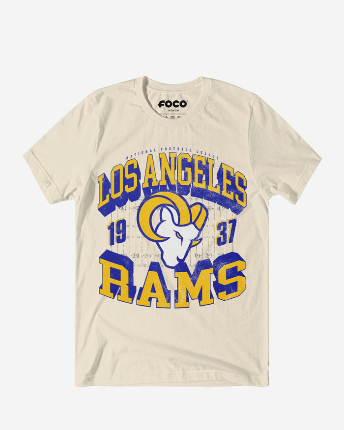 Los Angeles Rams Field Arched Wordmark T-Shirt FOCO S - FOCO.com