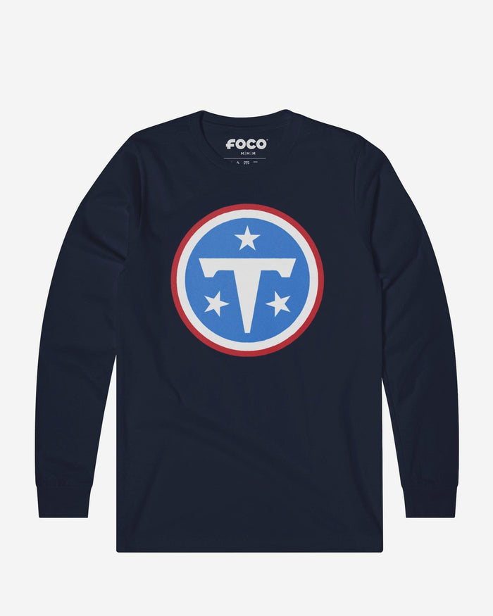 Tennessee Titans Primary Logo Long Sleeve T-Shirt FOCO Navy S - FOCO.com