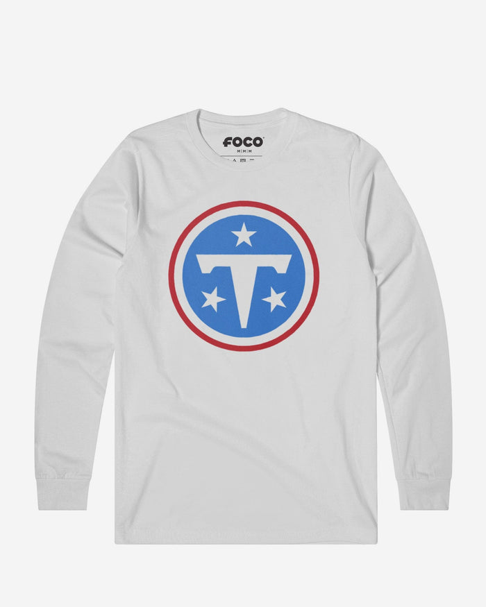 Tennessee Titans Primary Logo Long Sleeve T-Shirt FOCO White S - FOCO.com