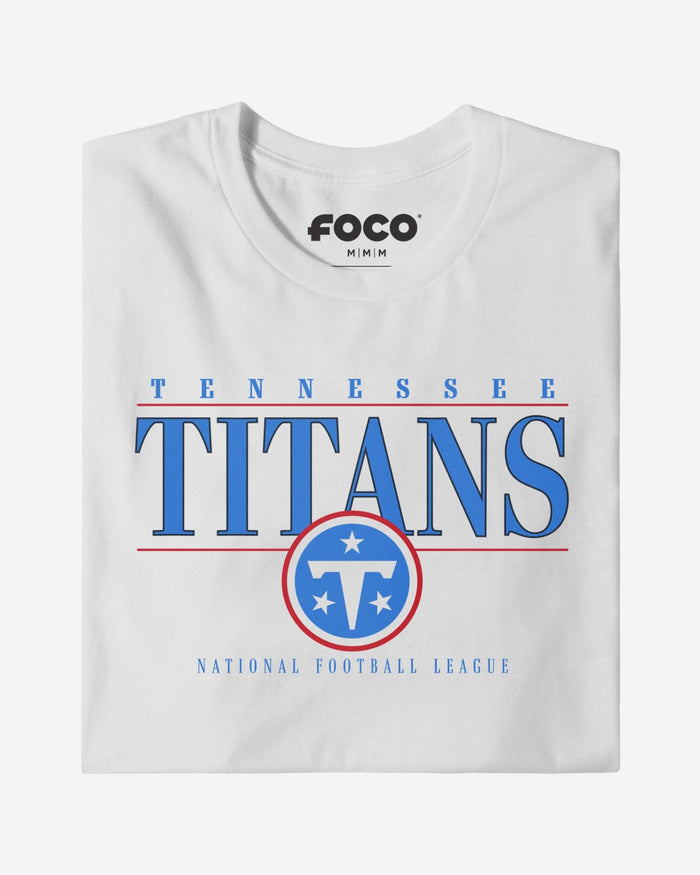 Tennessee Titans Signature Bar T-Shirt FOCO Carolina Blue S - FOCO.com