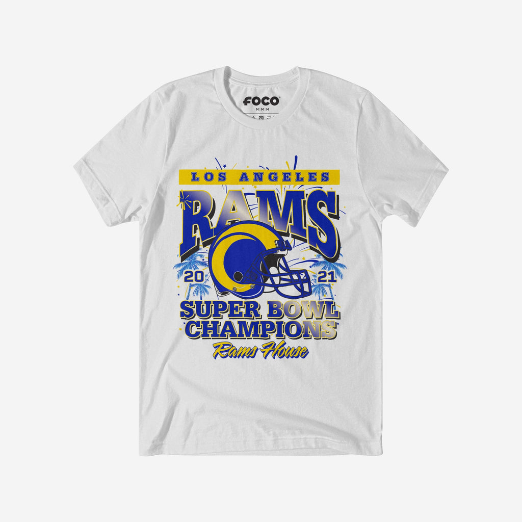 Los Angeles Rams Super Bowl LVI Champions T-Shirt FOCO S - FOCO.com