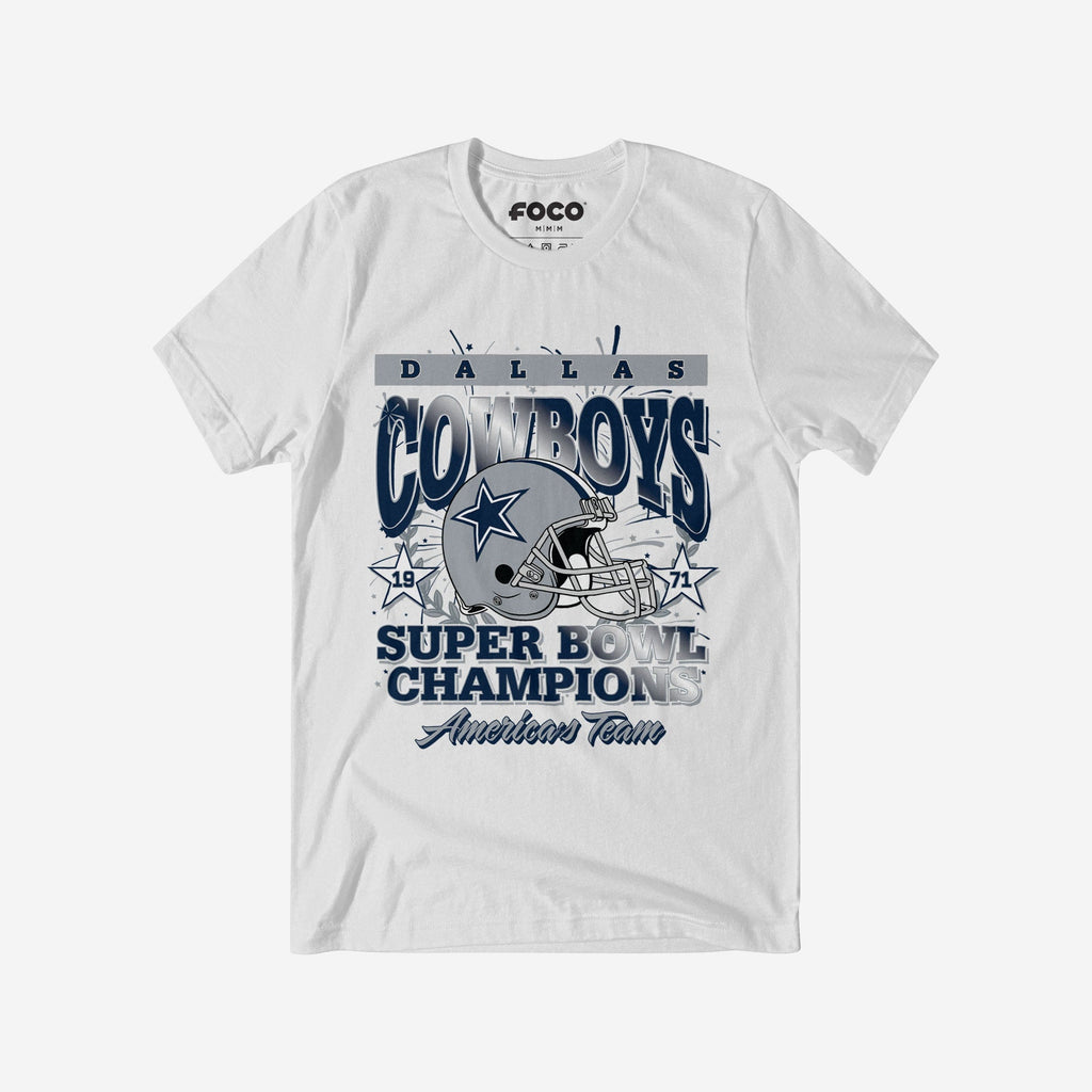 Dallas Cowboys Super Bowl VI Champions T-Shirt FOCO S - FOCO.com