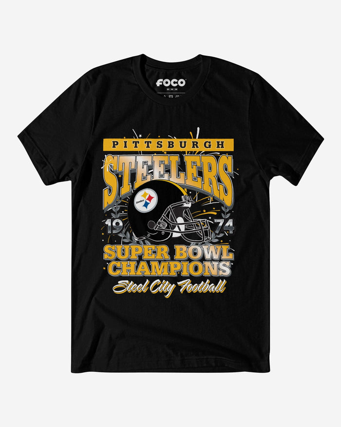 Pittsburgh Steelers Super Bowl IX Champions T-Shirt FOCO S - FOCO.com