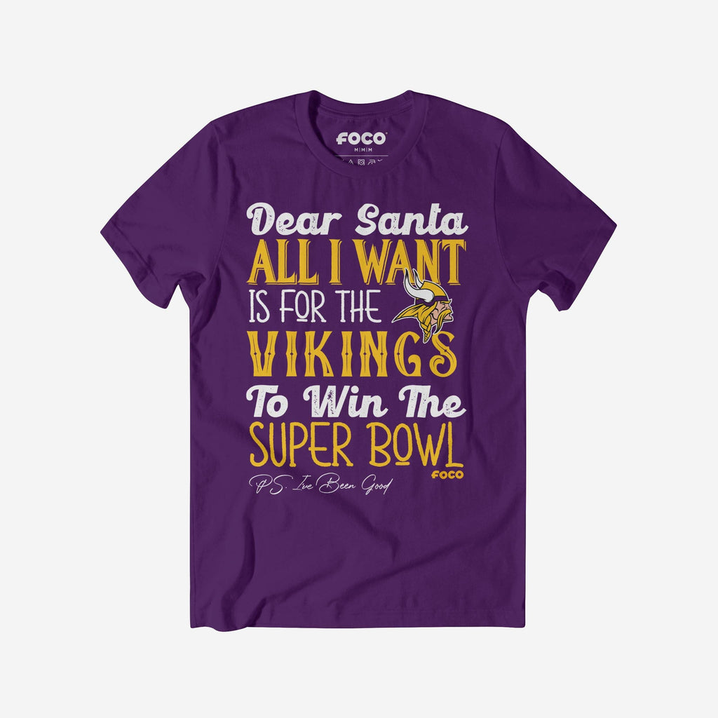Minnesota Vikings All I Want T-Shirt FOCO S - FOCO.com