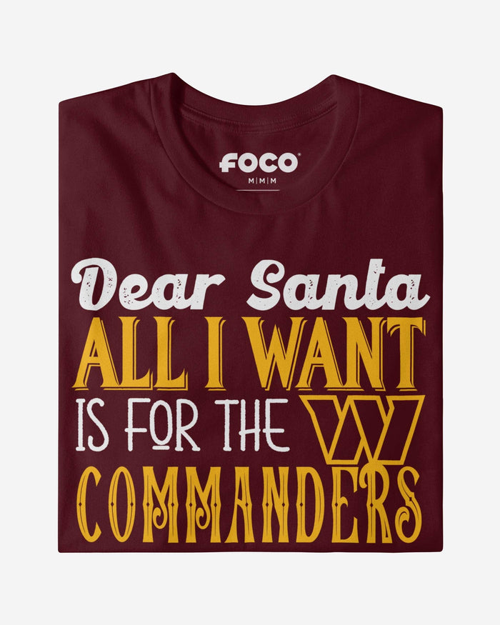 Washington Commanders All I Want T-Shirt FOCO - FOCO.com