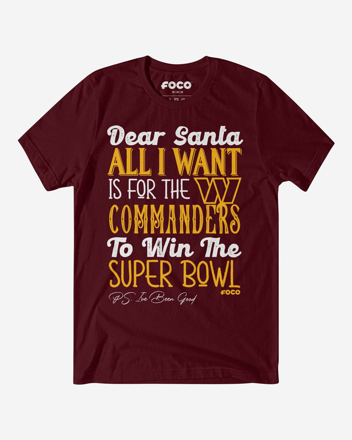 Washington Commanders All I Want T-Shirt FOCO S - FOCO.com