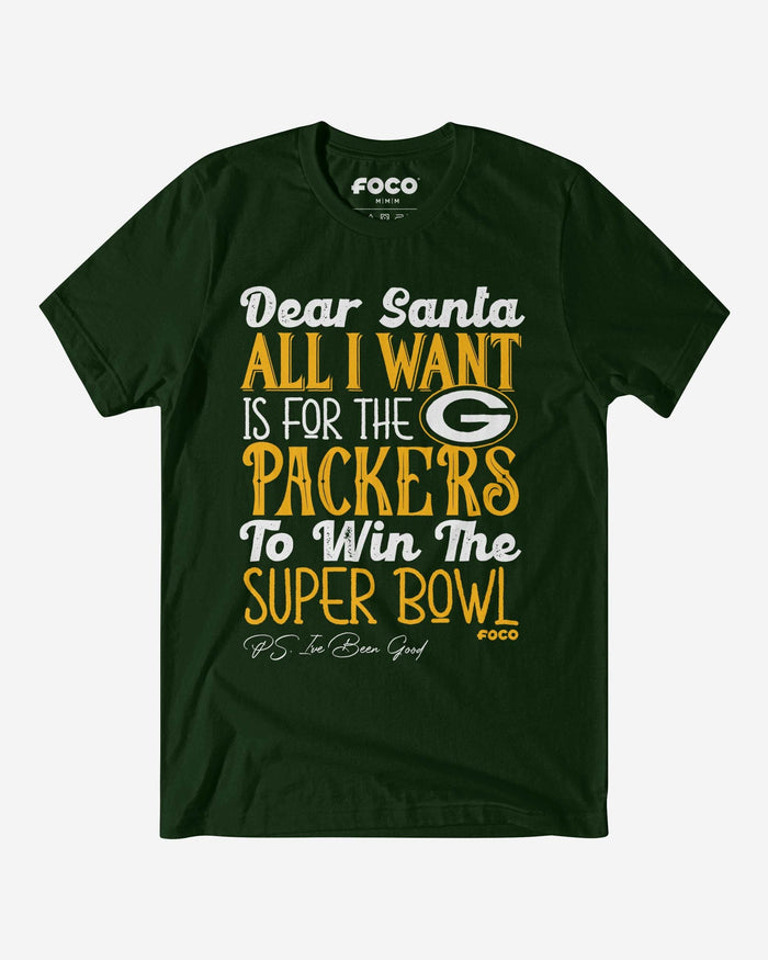 Green Bay Packers All I Want T-Shirt FOCO Forest S - FOCO.com
