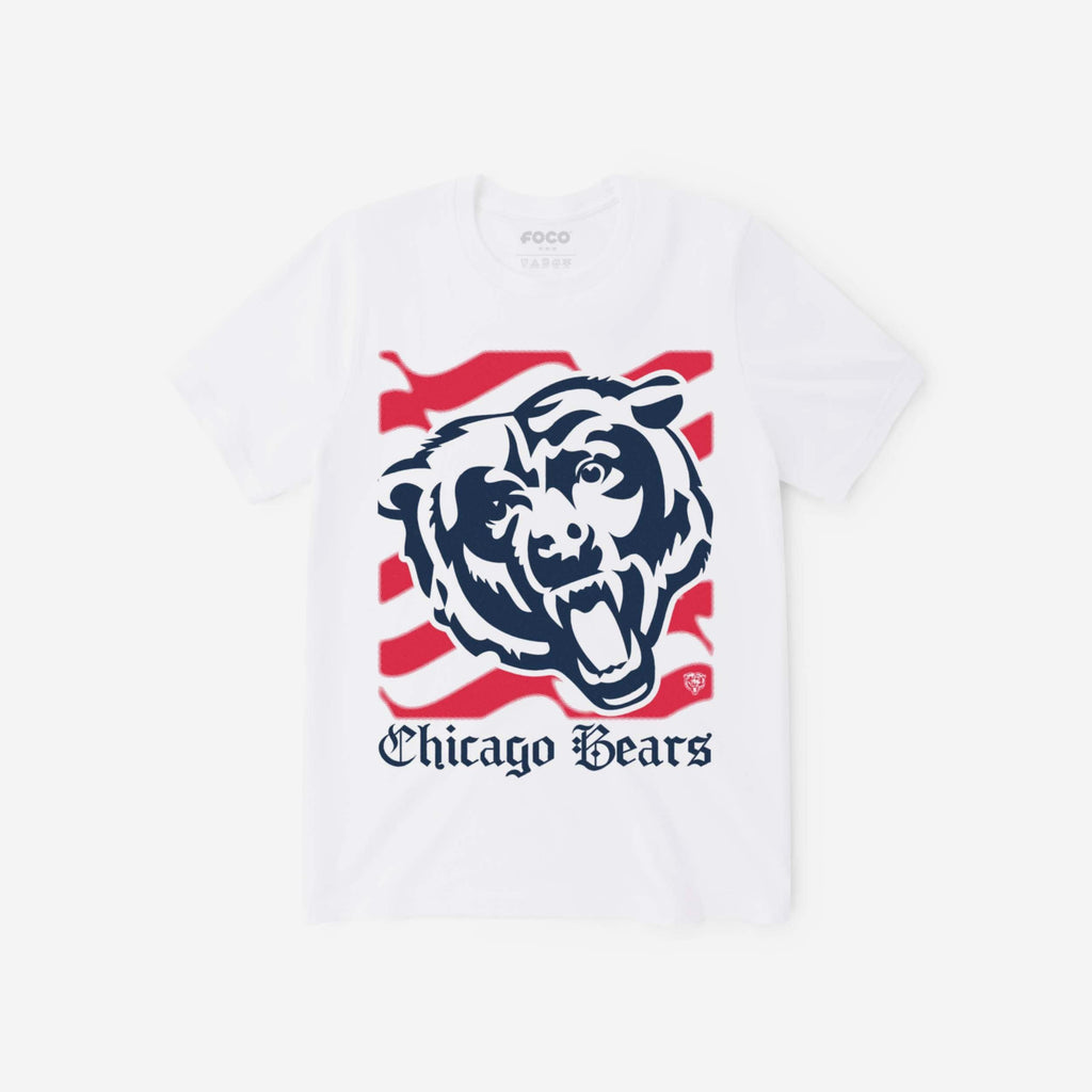 Chicago Bears American Heritage Wordmark T-Shirt FOCO S - FOCO.com