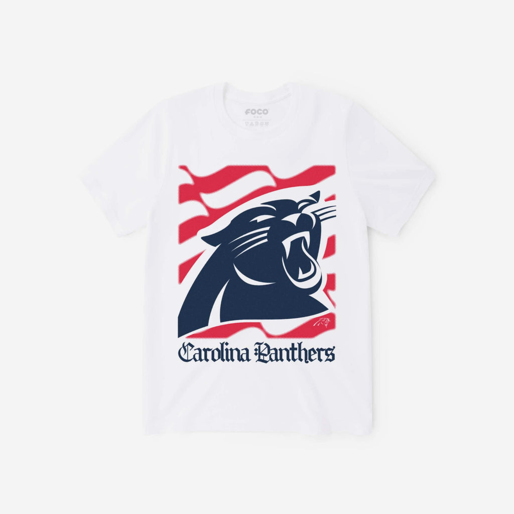 Carolina Panthers American Heritage Wordmark T-Shirt FOCO S - FOCO.com