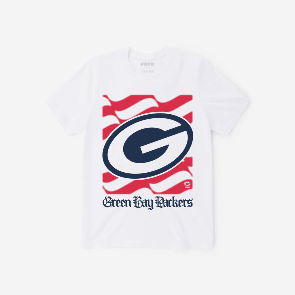 Green Bay Packers American Heritage Wordmark T-Shirt FOCO S - FOCO.com