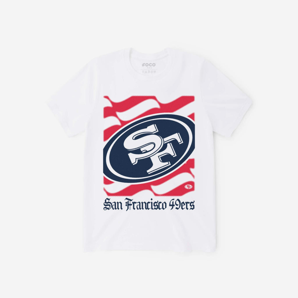 San Francisco 49ers American Heritage Wordmark T-Shirt FOCO S - FOCO.com
