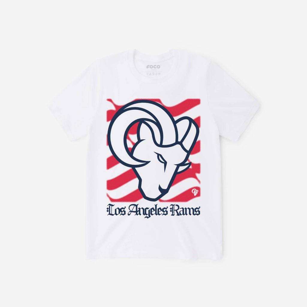 Los Angeles Rams American Heritage Wordmark T-Shirt FOCO S - FOCO.com