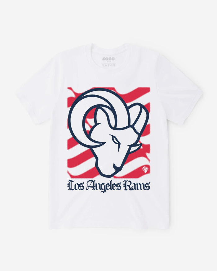 Los Angeles Rams American Heritage Wordmark T-Shirt FOCO S - FOCO.com
