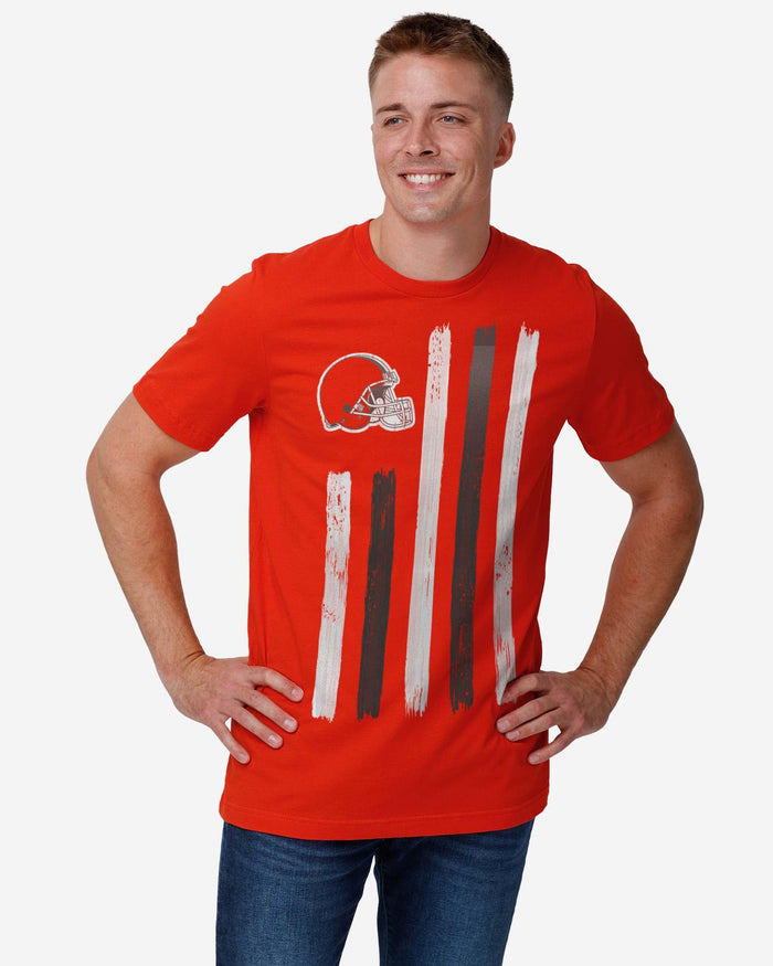 Cleveland Browns Brushstroke Flag T-Shirt FOCO - FOCO.com