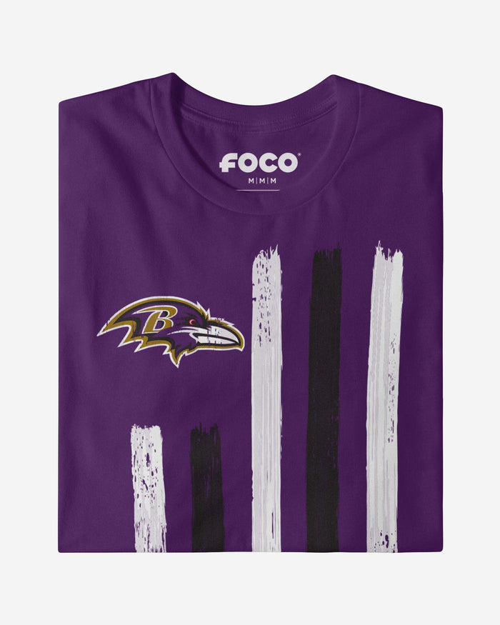 Baltimore Ravens Brushstroke Flag T-Shirt FOCO - FOCO.com