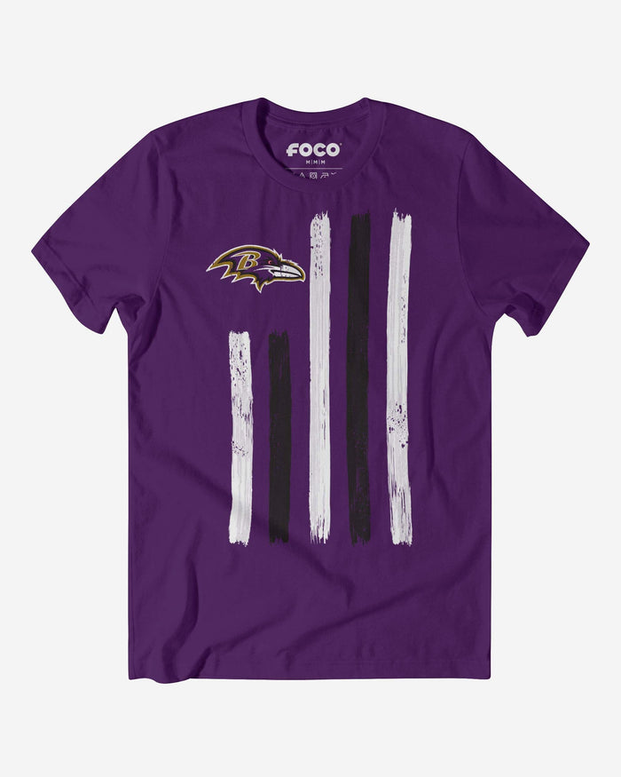 Baltimore Ravens Brushstroke Flag T-Shirt FOCO S - FOCO.com