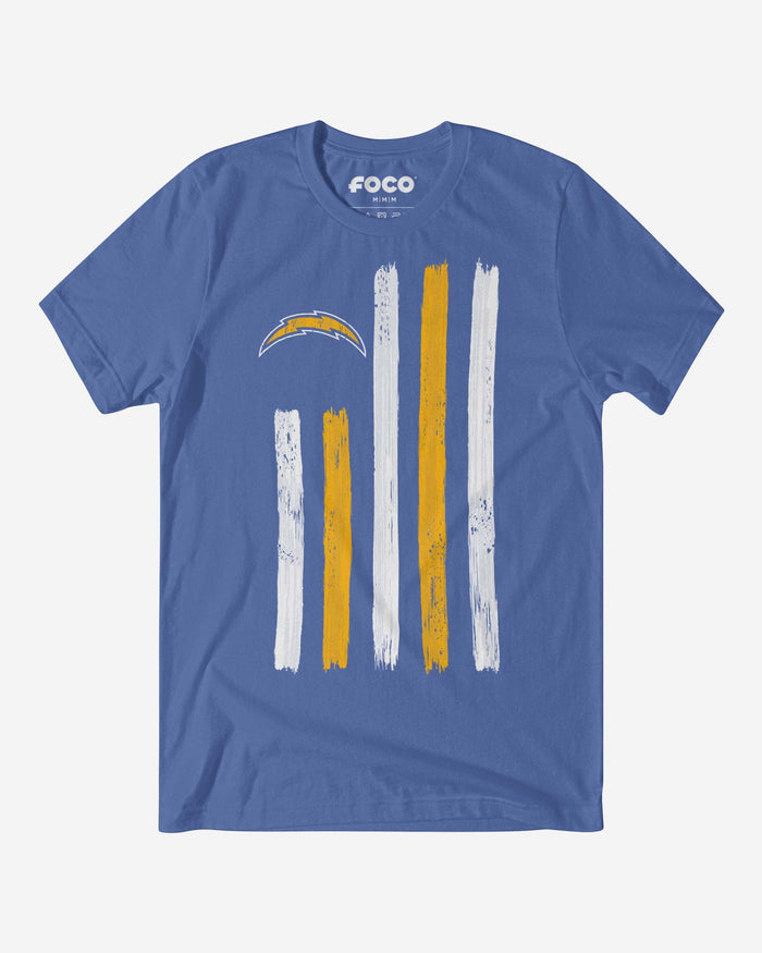 Los Angeles Chargers Brushstroke Flag T-Shirt FOCO S - FOCO.com