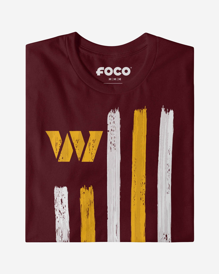 Washington Commanders Brushstroke Flag T-Shirt FOCO - FOCO.com