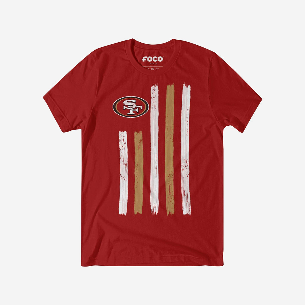 San Francisco 49ers Brushstroke Flag T-Shirt FOCO S - FOCO.com