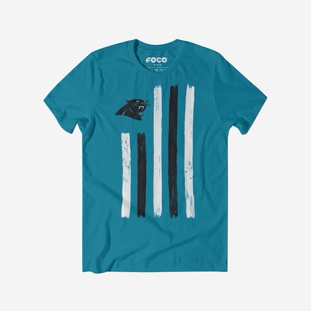 Carolina Panthers Brushstroke Flag T-Shirt FOCO - FOCO.com