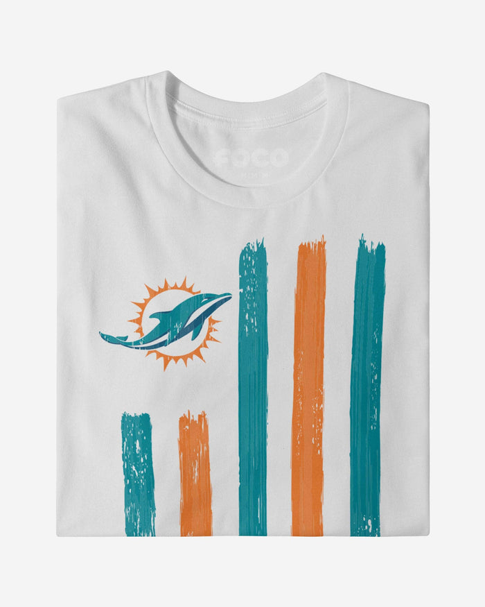 Miami Dolphins Brushstroke Flag T-Shirt FOCO - FOCO.com