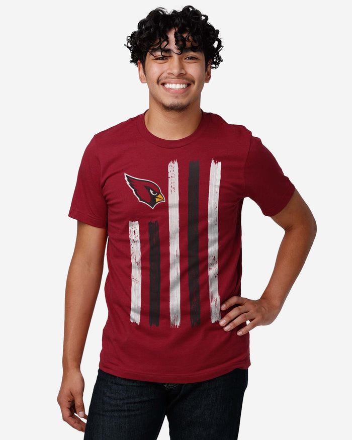 Arizona Cardinals Brushstroke Flag T-Shirt FOCO - FOCO.com