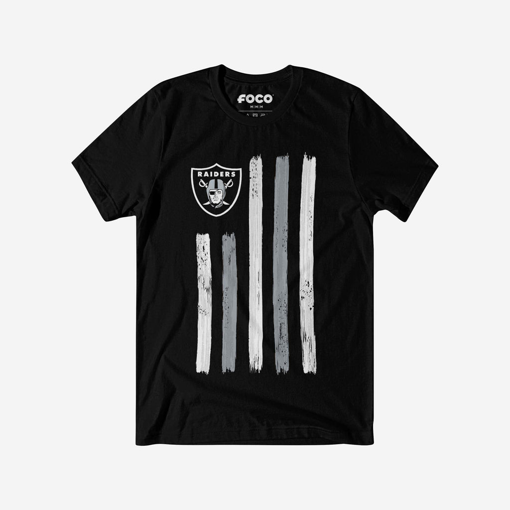 Las Vegas Raiders Brushstroke Flag T-Shirt FOCO S - FOCO.com