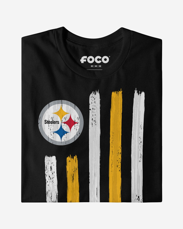 Pittsburgh Steelers Brushstroke Flag T-Shirt FOCO - FOCO.com