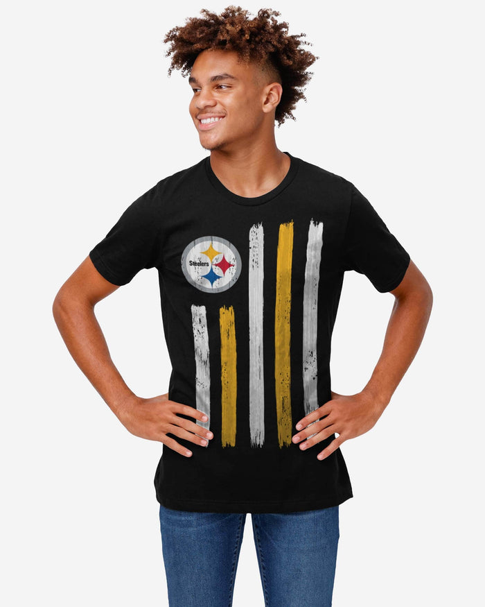 Pittsburgh Steelers Brushstroke Flag T-Shirt FOCO - FOCO.com