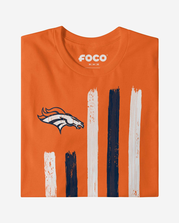 Denver Broncos Brushstroke Flag T-Shirt FOCO - FOCO.com