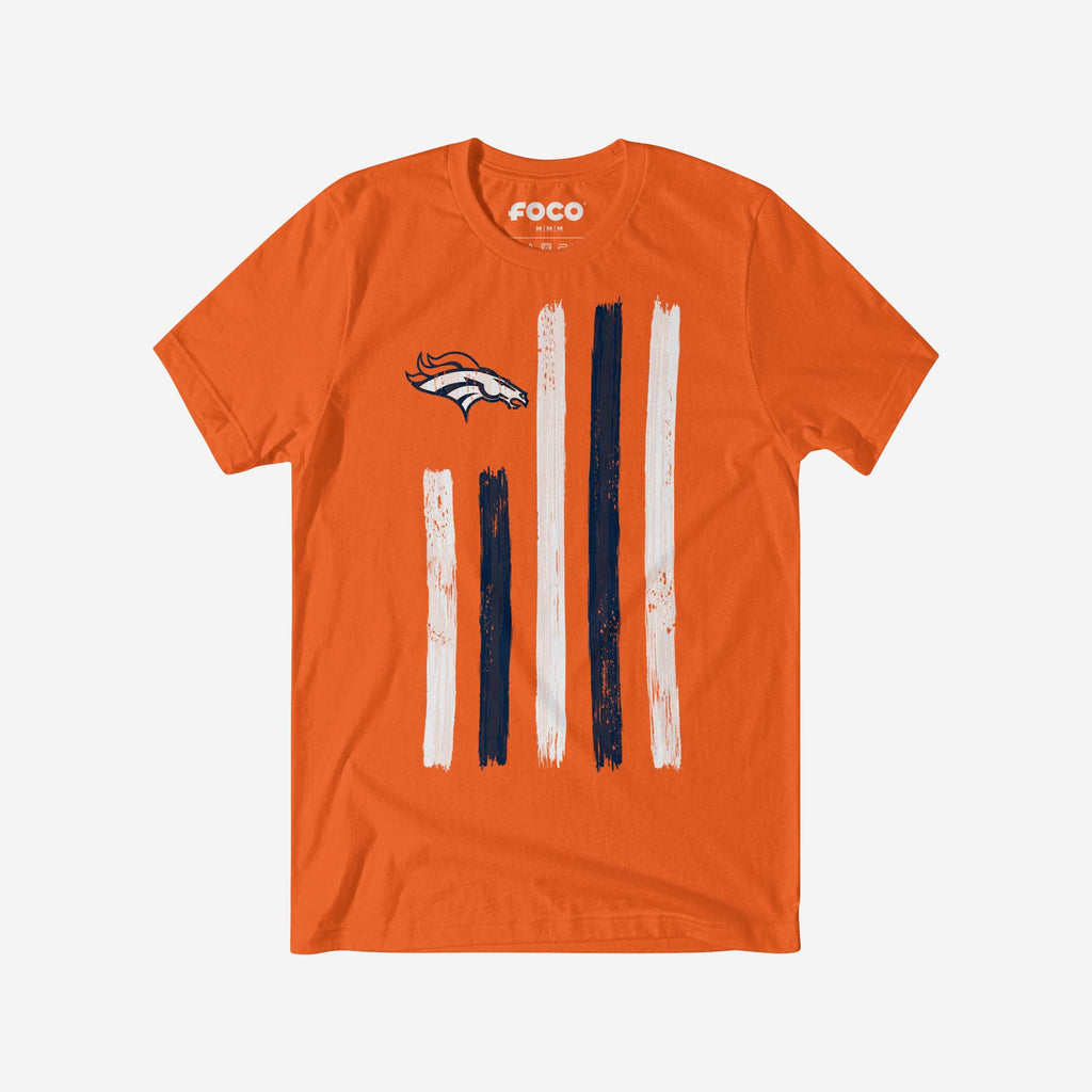 Denver Broncos Brushstroke Flag T-Shirt FOCO S - FOCO.com