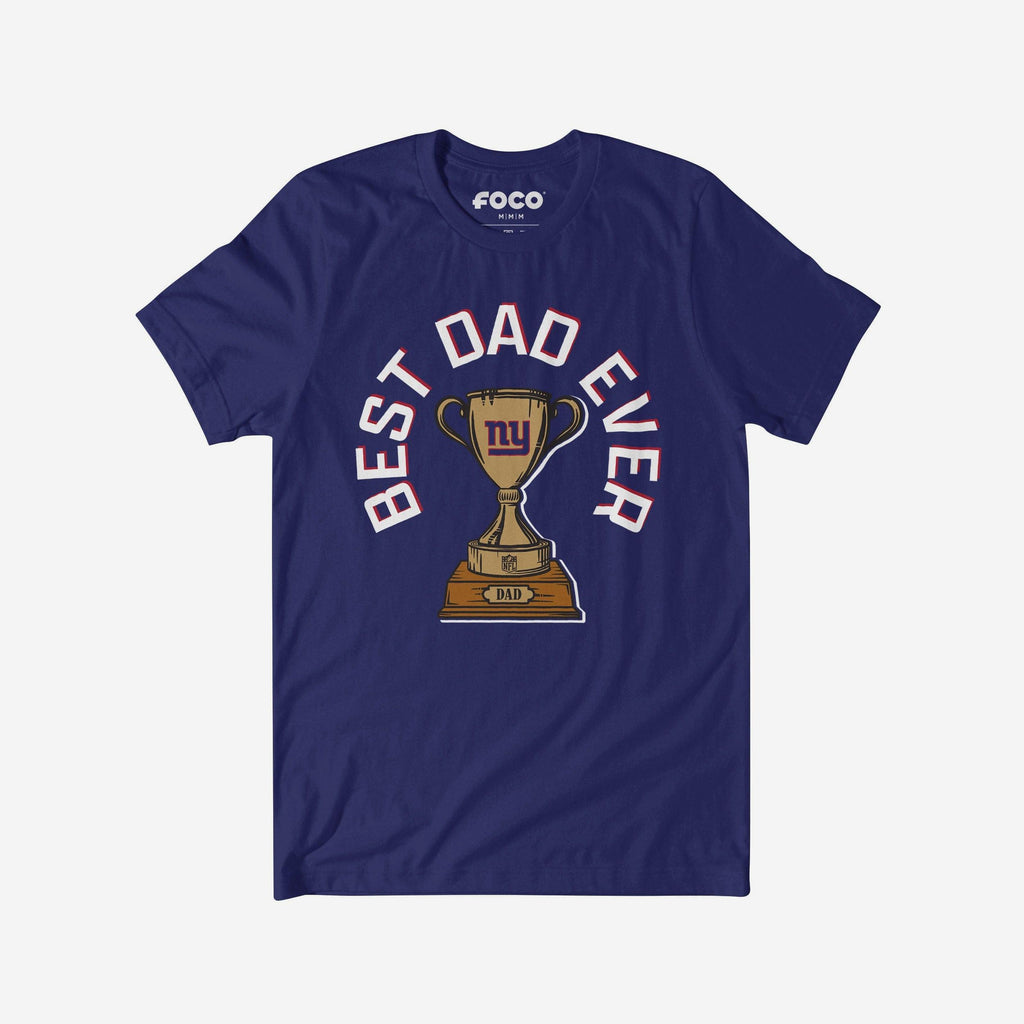 New York Giants Best Dad Ever Trophy T-Shirt FOCO S - FOCO.com