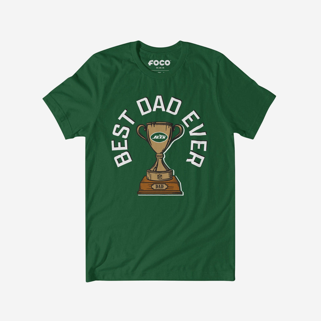 New York Jets Best Dad Ever Trophy T-Shirt FOCO S - FOCO.com