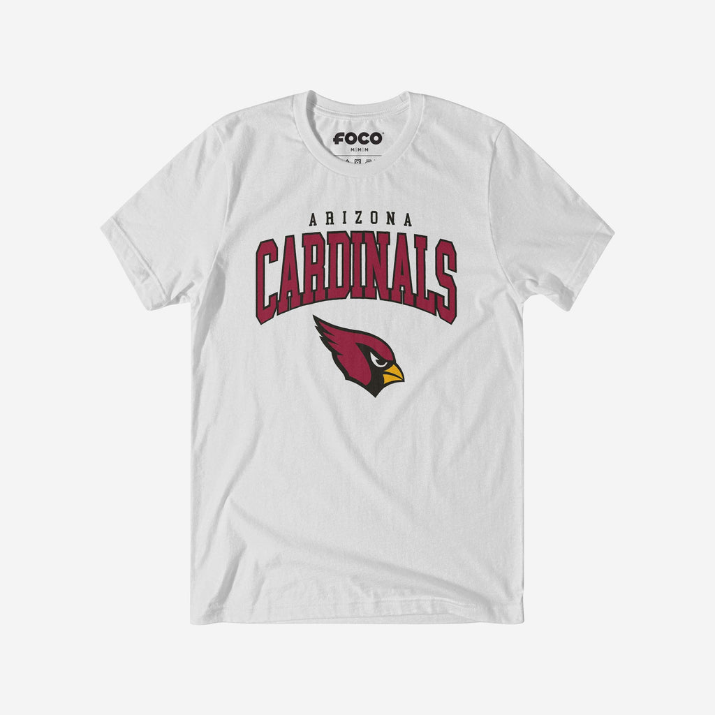 Arizona Cardinals Classic Logo T-Shirt FOCO White S - FOCO.com