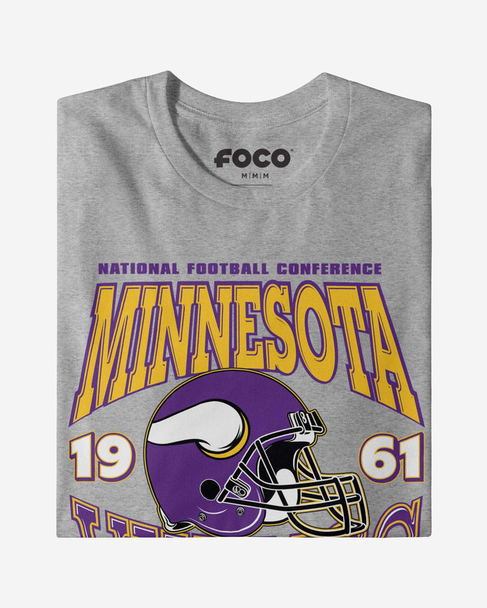 Minnesota Vikings Classic Team Helmet T-Shirt FOCO - FOCO.com