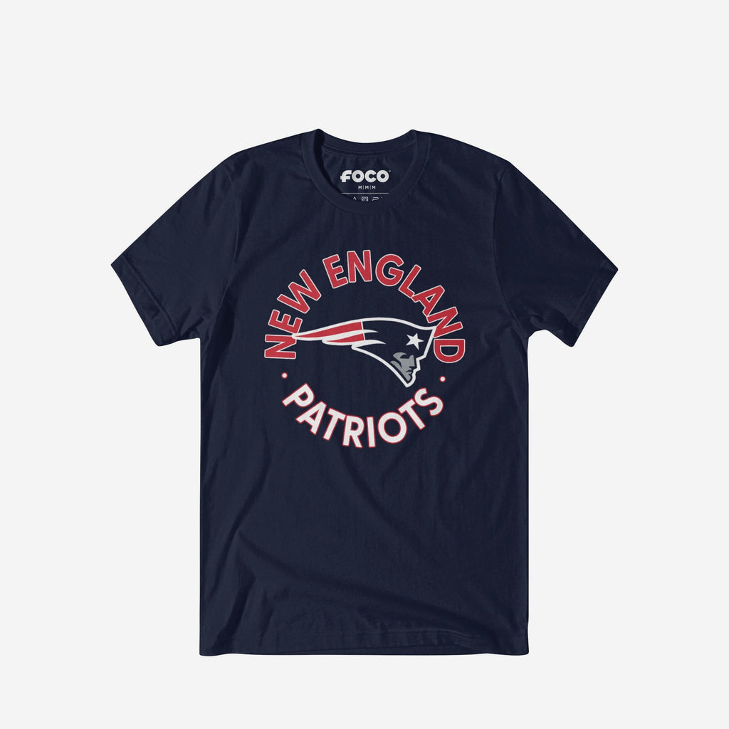 New England Patriots Circle T-Shirt FOCO S - FOCO.com