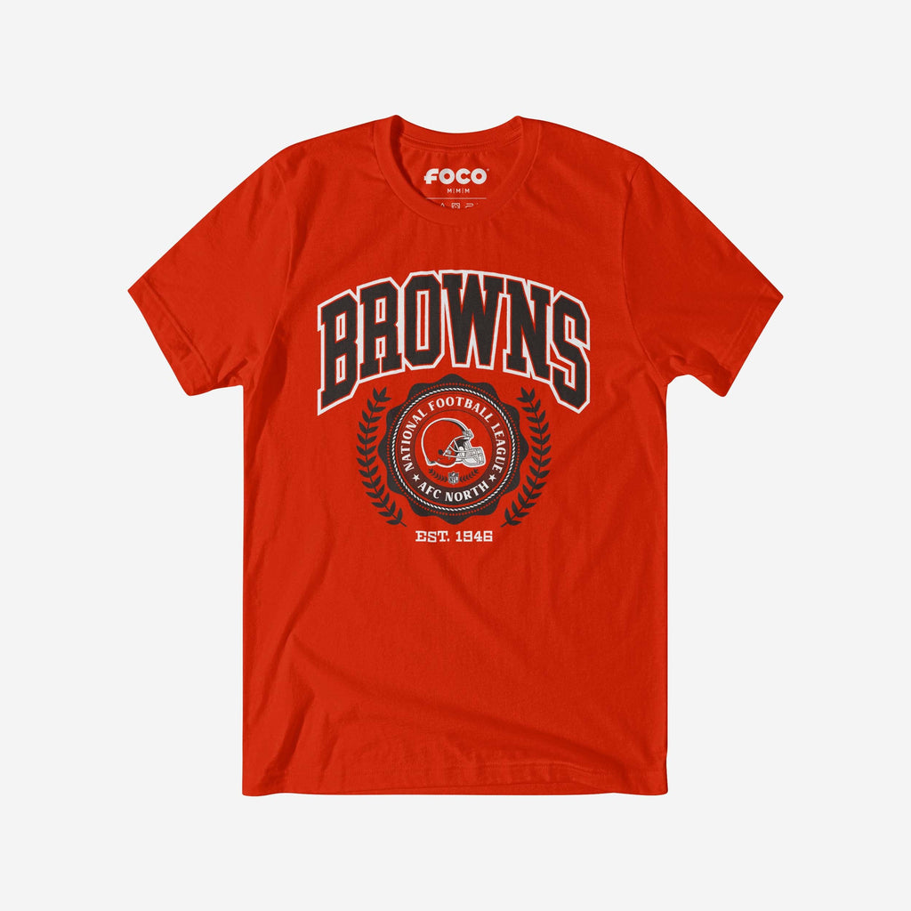 Cleveland Browns Team Crest T-Shirt FOCO Poppy S - FOCO.com