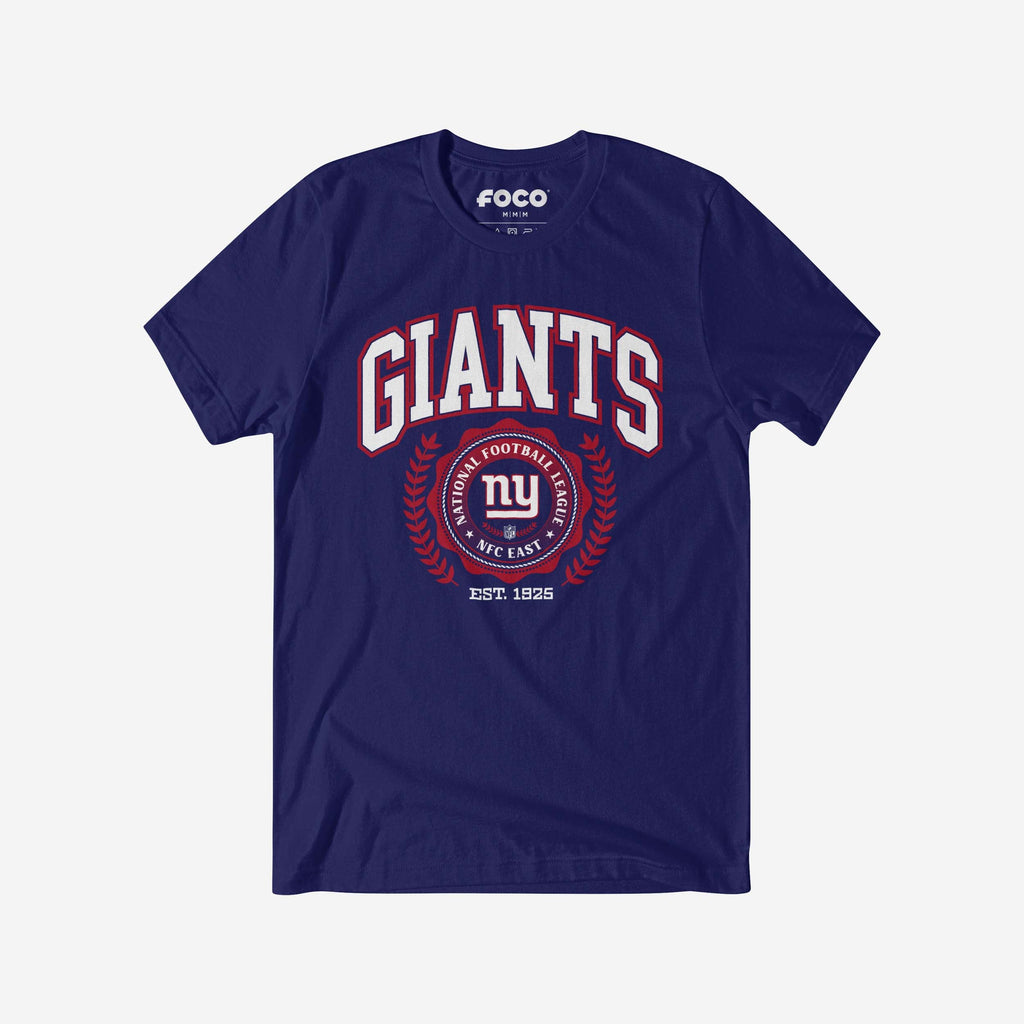 New York Giants Team Crest T-Shirt FOCO Team Navy S - FOCO.com