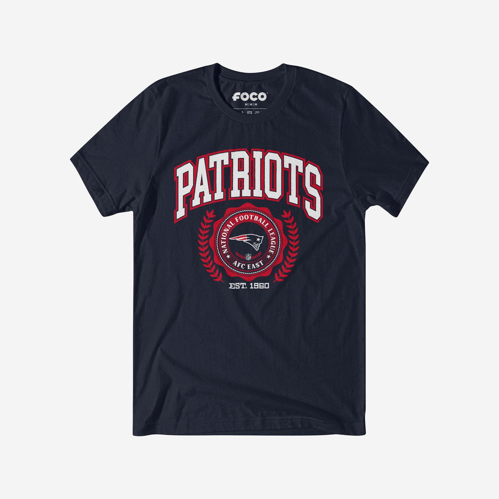 New England Patriots Team Crest T-Shirt FOCO Navy S - FOCO.com
